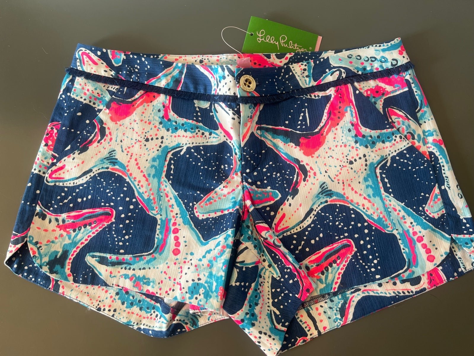 Lilly Pulitzer Indigo Star Struck Adie short women’s size 2 new