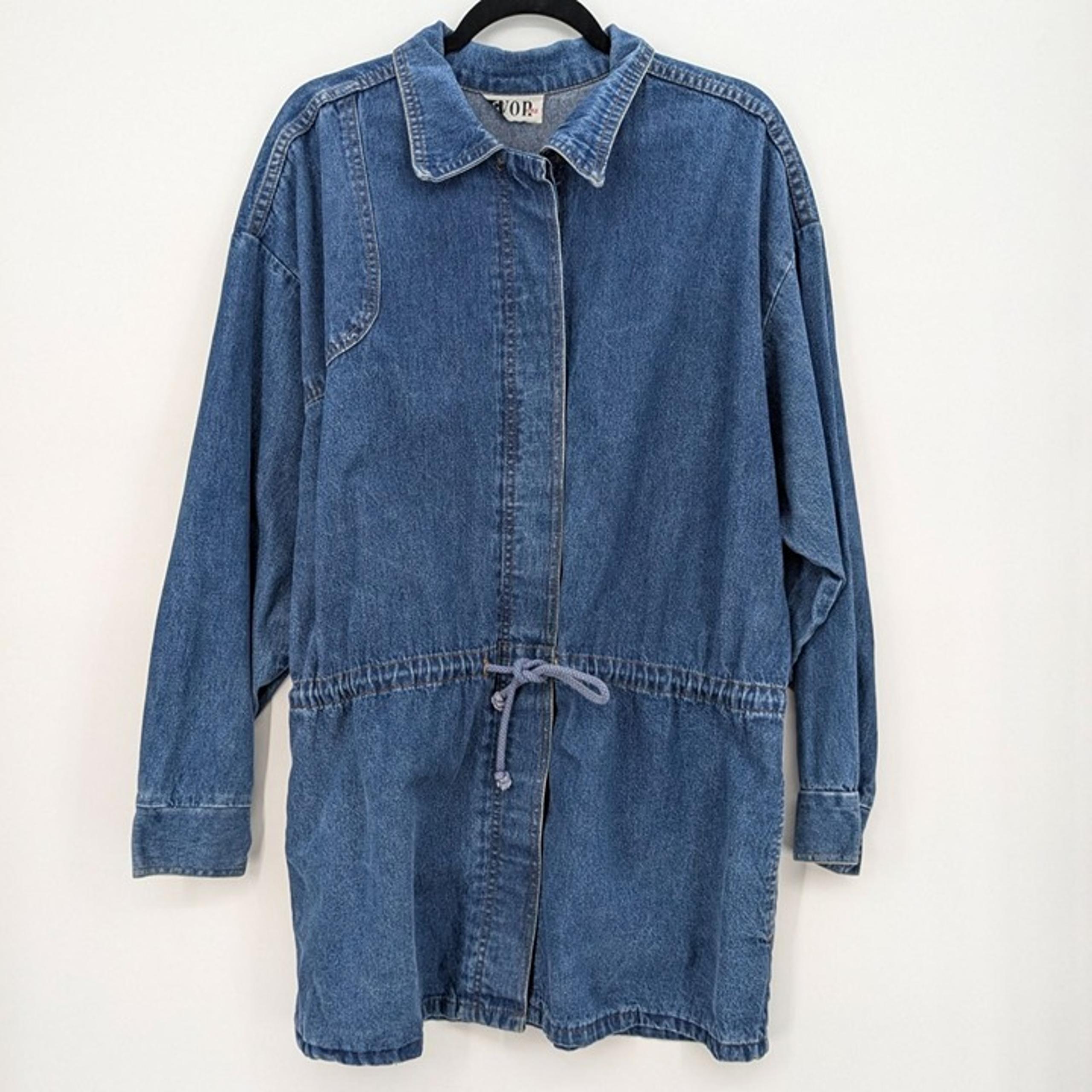 Vintage Avon Denim Chore Jacket Women Size L Button-Up Western Gorpcore 80s USA