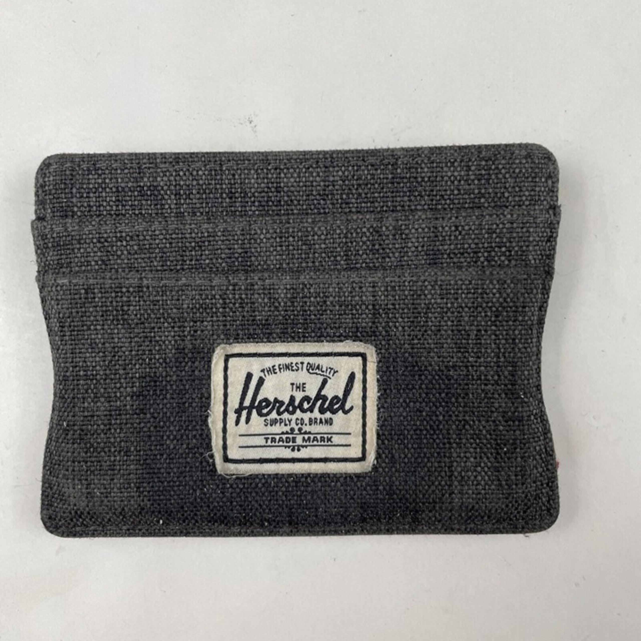 Herschel Slot Card Holder Case Wallet Gray Denim Canvas
