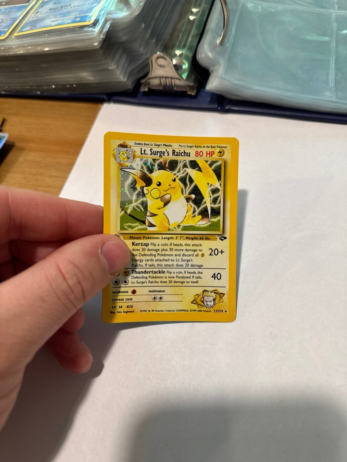 Lt. Surge’s raichu 1st edition holofoil
