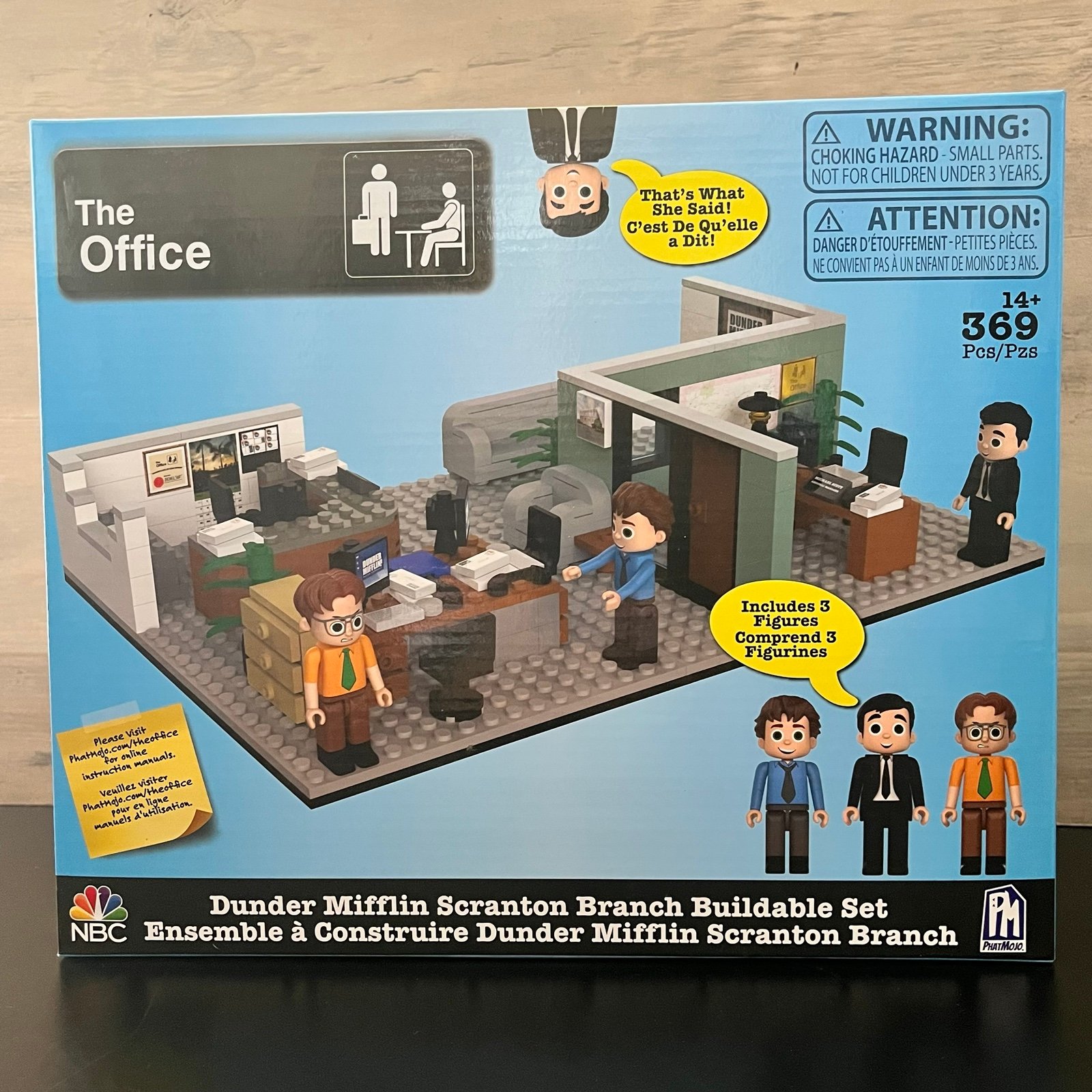 The Office Buildable Brick Toy Set 369 Pieces Ages 14+