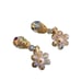 Vintage Ab Crystal Flower Drop Earrings (A1997)
