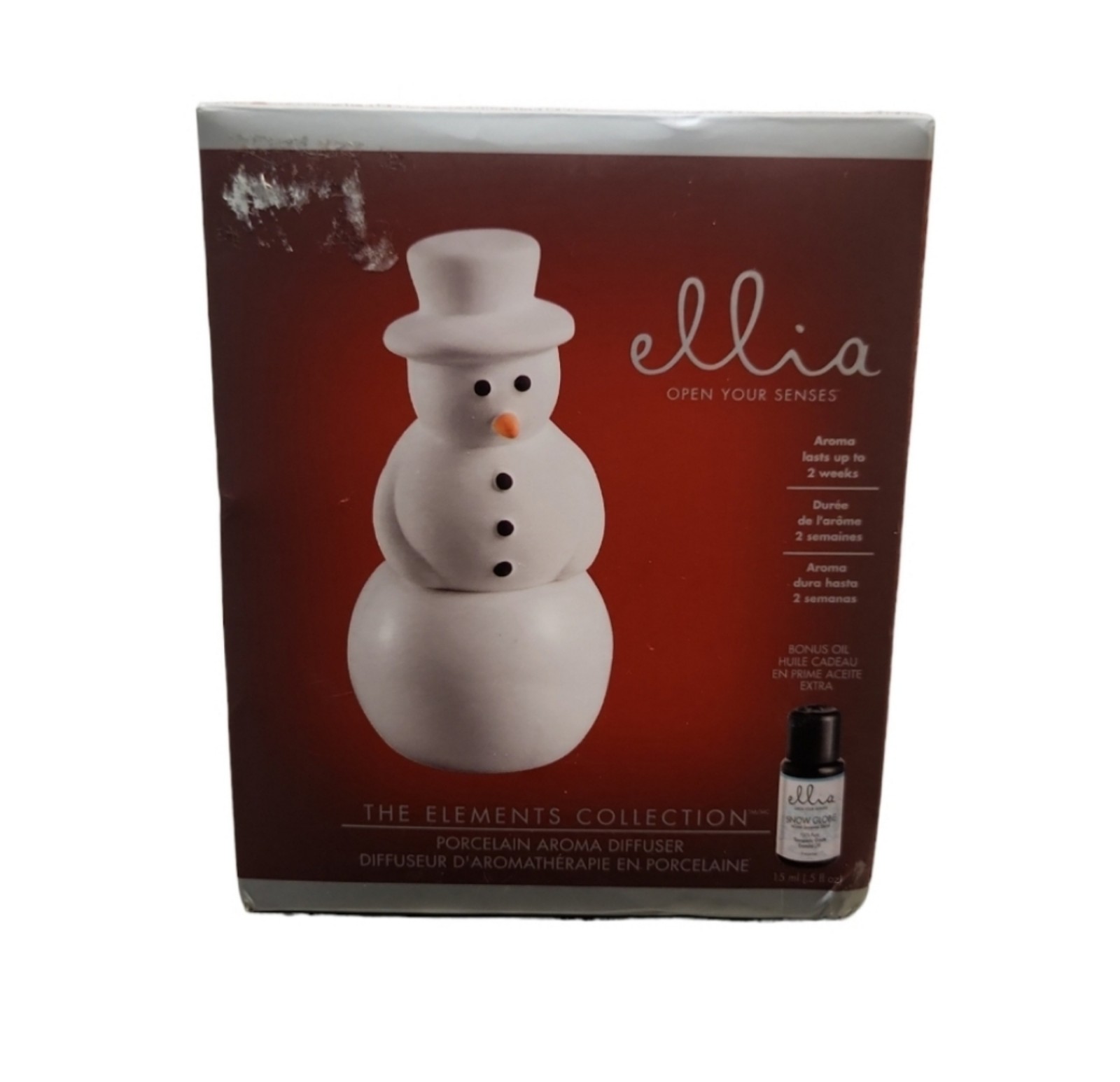 2018 HoMedics Ellia Elements Oil Diffuser Jack Frost Porcelain Aroma Diffuser