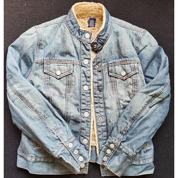 GAP Sherpa Lined Denim Jean Trucker Jacket Women's Size M