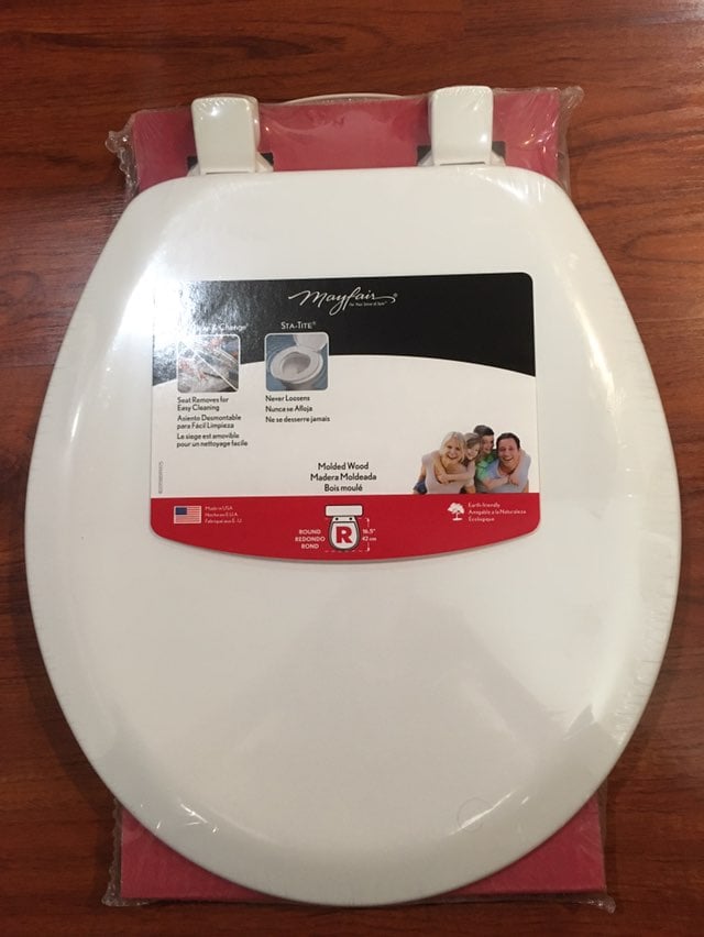 MAYFAIR ROUND TOILET SEAT MOLDED WOOD