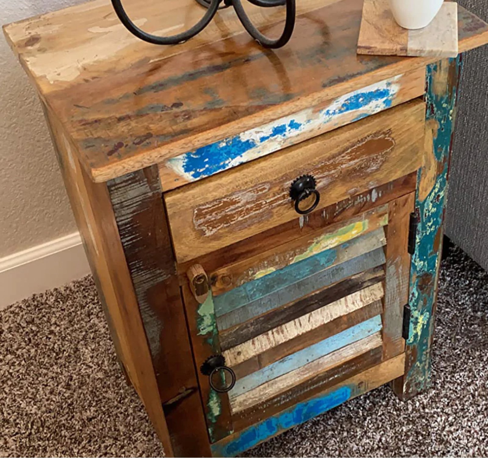 Reclaimed Solid Wood End Table *New*