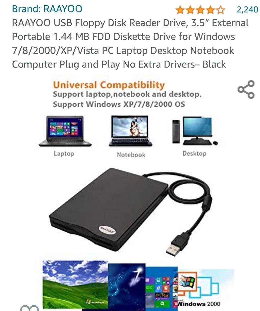 External floppy disk drive