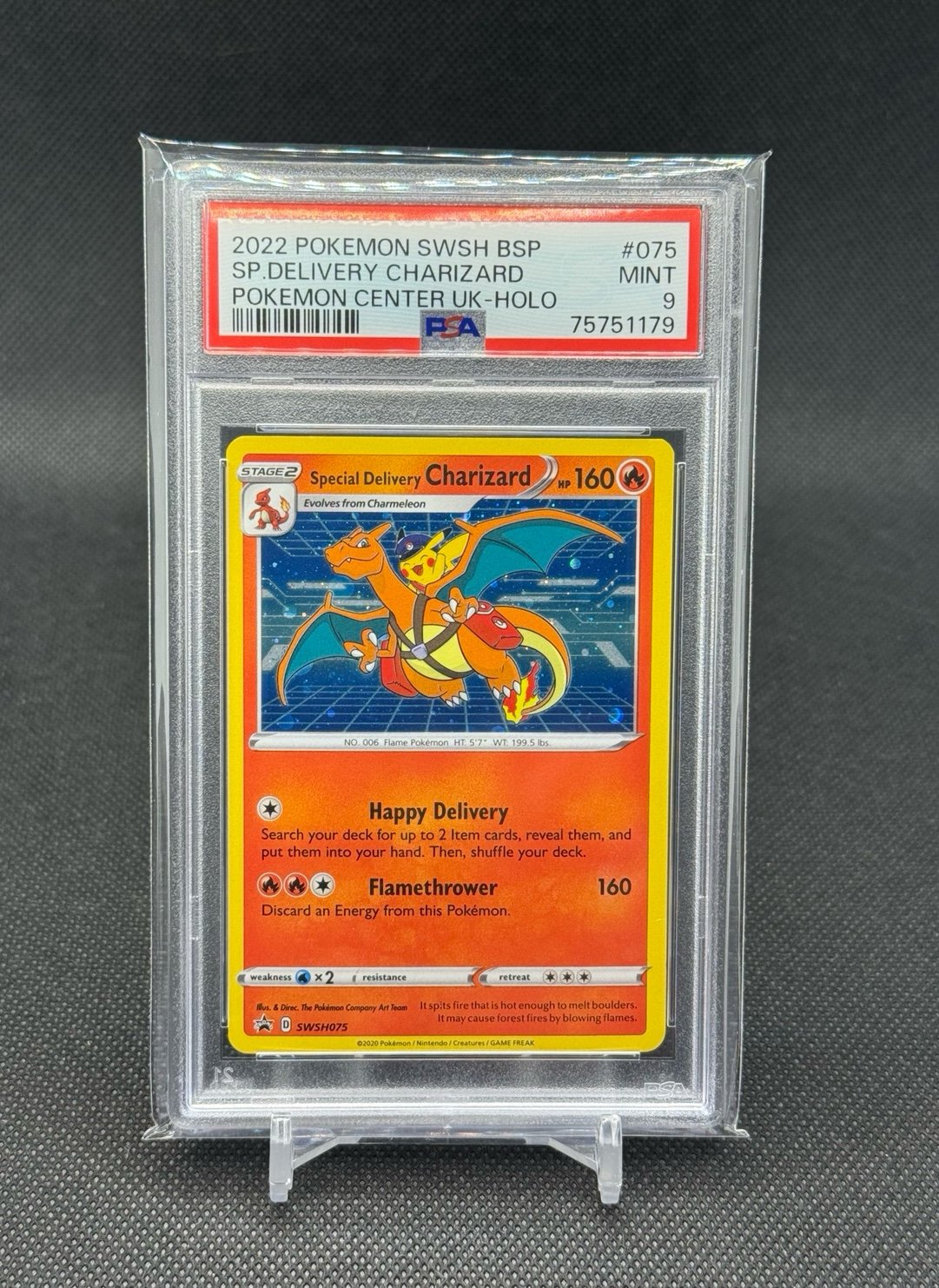PSA 9 Special Delivery Charizard SWSH #075 Holo 2022