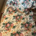Beautiful vintage floral material runner