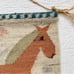 Polish Kilim Tapestry Horse by Janowska for Cepelia Vintage Handwoven Flax Wool