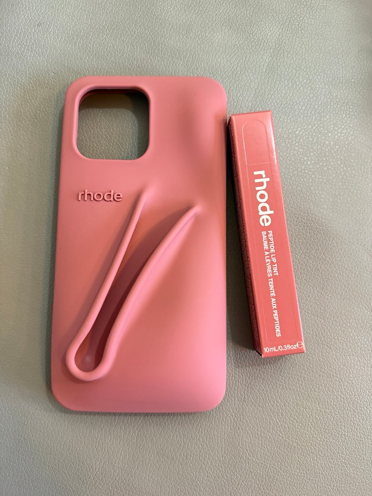 New No Box Rhode Salty Tan 14 Pro Max case+lip tint