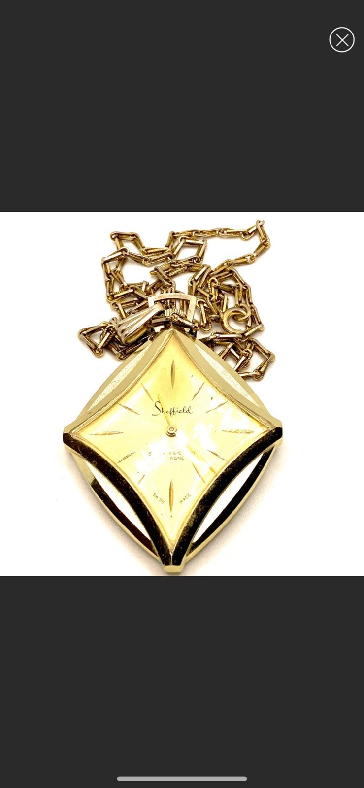 •UPDATE• Sheffield Vintage Swiss Made Shock Resistant Pendant Watch ✨W8