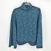 FREE PEOPLE Sunny Days Turtleneck Sweater XS Blue Overboard Combo Relaxed NWT