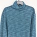 FREE PEOPLE Sunny Days Turtleneck Sweater XS Blue Overboard Combo Relaxed NWT