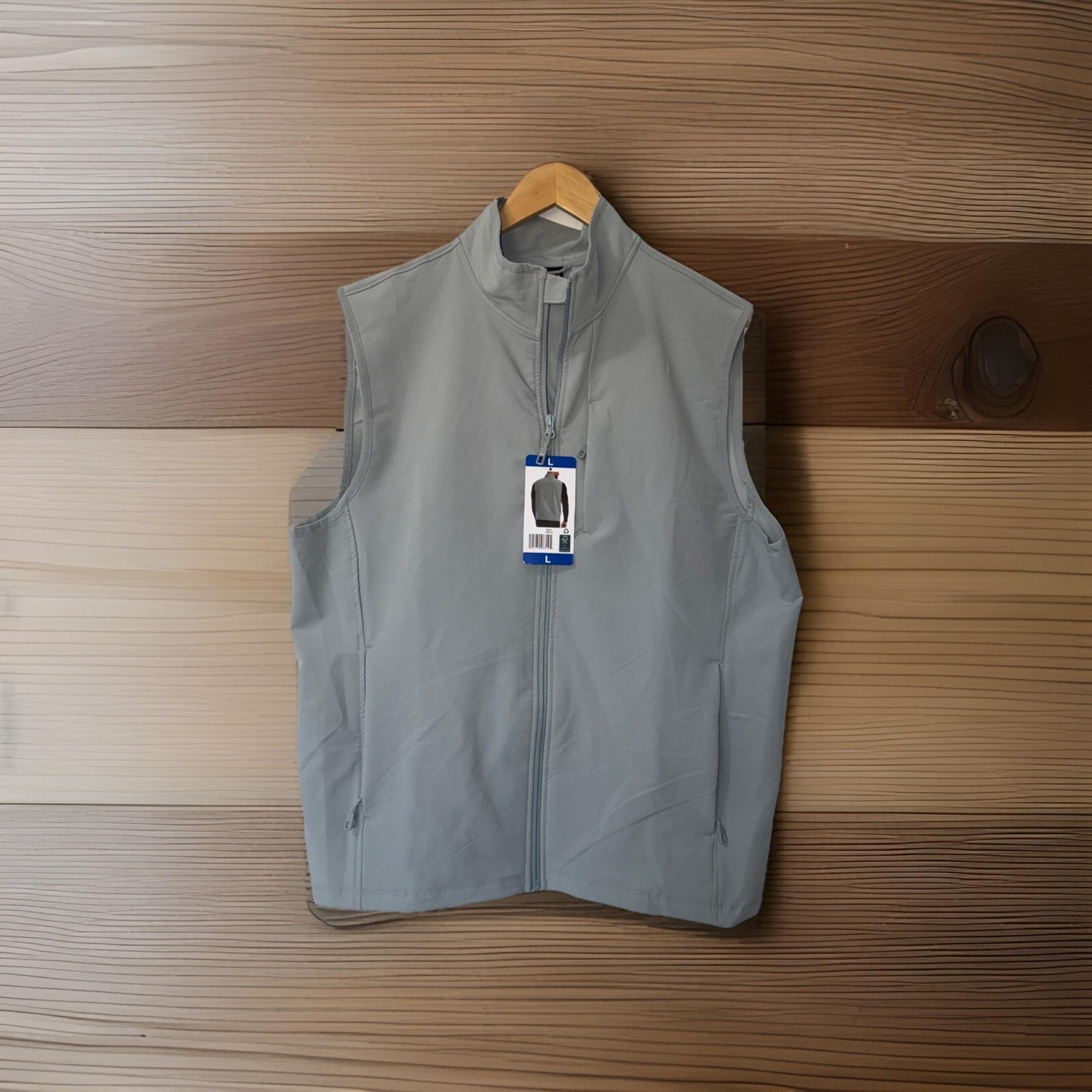 32 Degrees Heat Full Zip Zippered Pocket Vest Gray Men's Size L