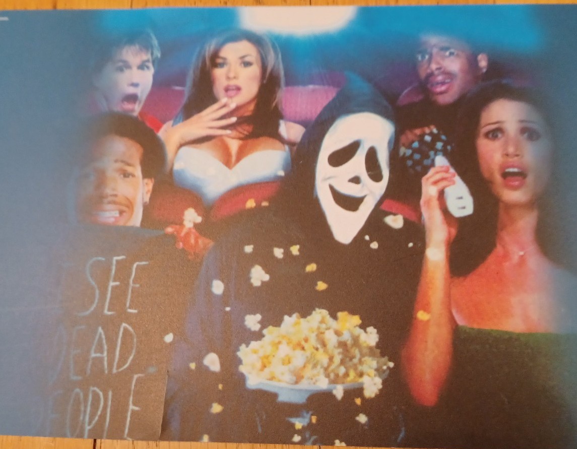 Vintage 5 × 25 Mylar Marquee Movie Poster Scary Movie Double Sided