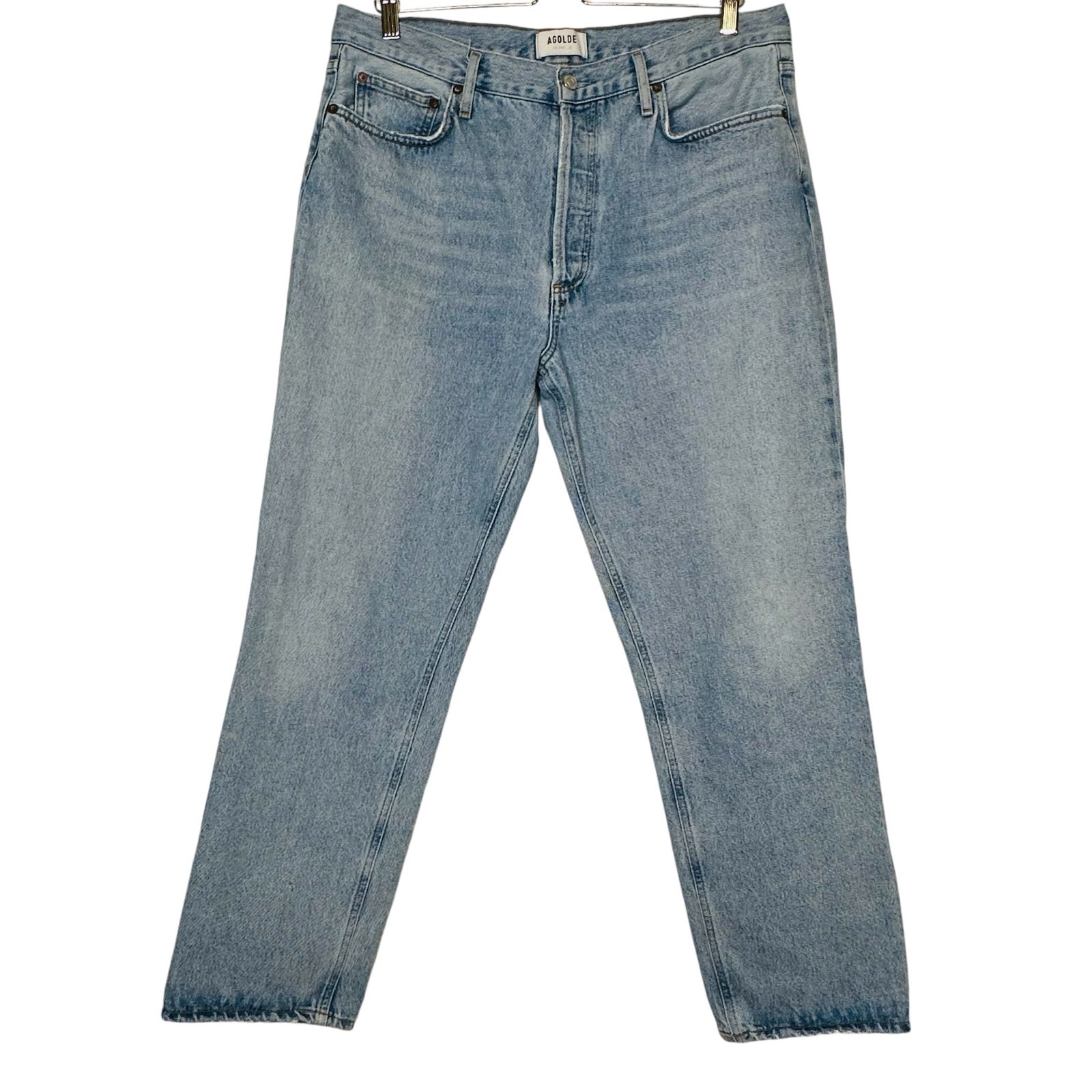 Agolde Women's Fen High Rise Relaxed Tapered Jeans Button Fly Size 32x27