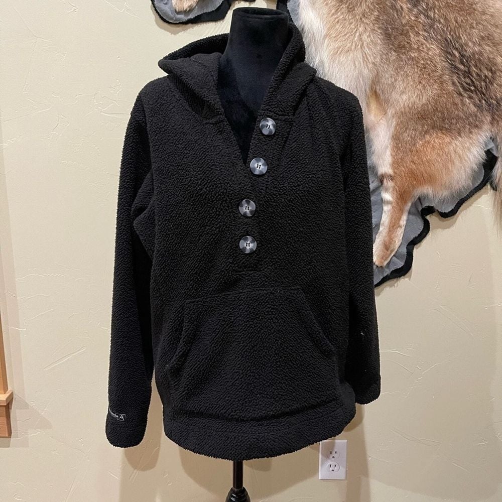 Avalanche Hooded Pullover Large Cozy Fluffy Warm Mountains Winter Layering