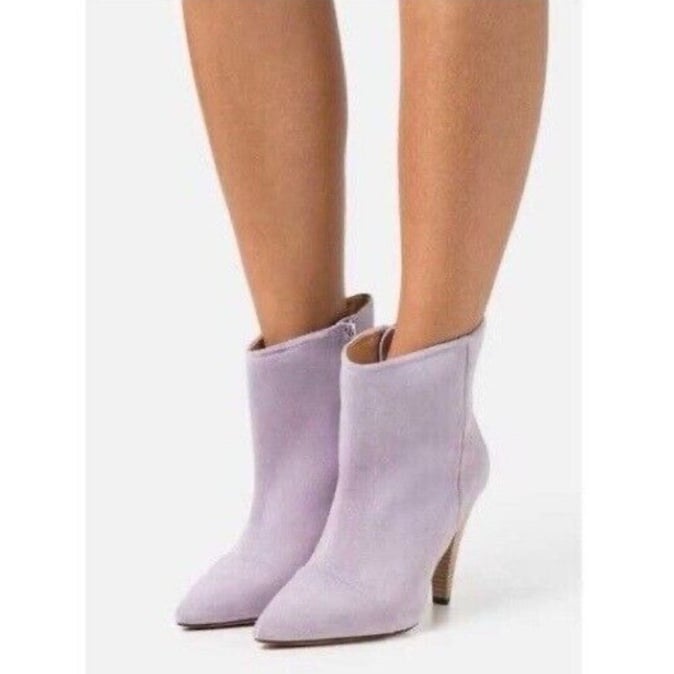 IRO purple suede Imanole booties