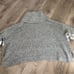Free People Fair Isle Cowl Neck Chunky Wool Blend Gray Oversized Sweater Small