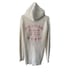 Zadig & Voltaire Anya Cow Blason Embroidered Zip Sweater Khaki Women's Size M/L