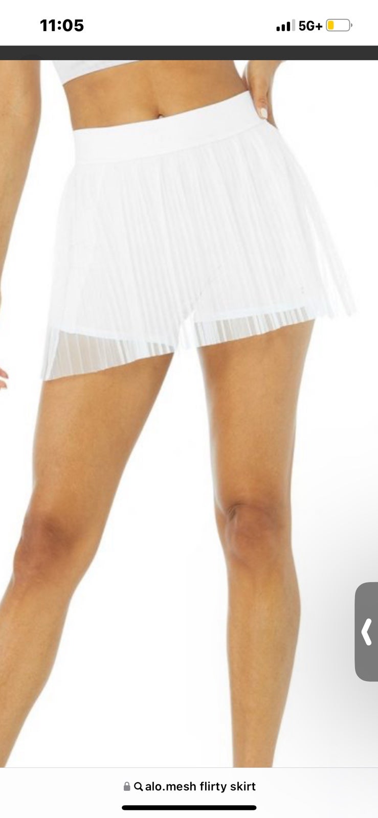 Alo mesh flirty skirt