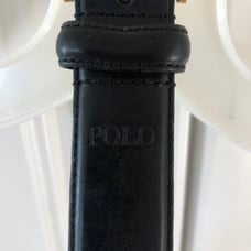 POLO Black Leather Belt