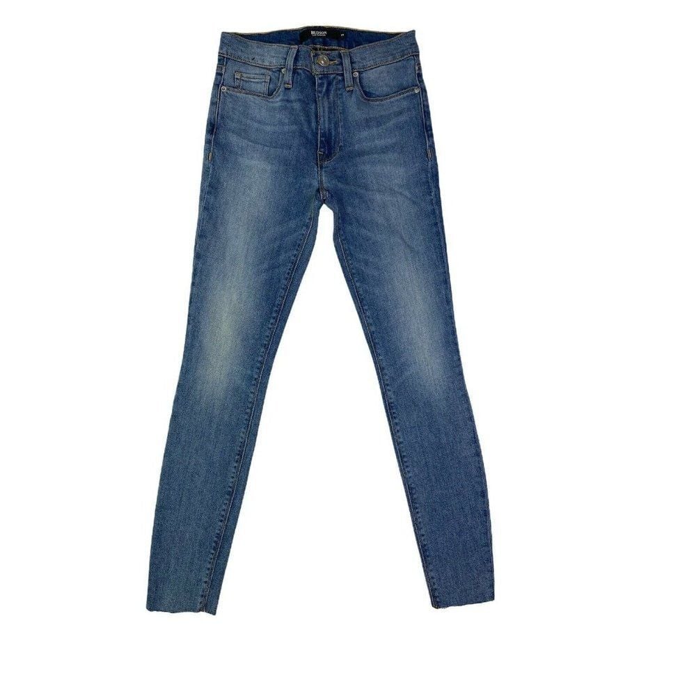 Hudson Womens Blue Barbara High Waist SPR Pockets Denim Skinny Jeans Size 25