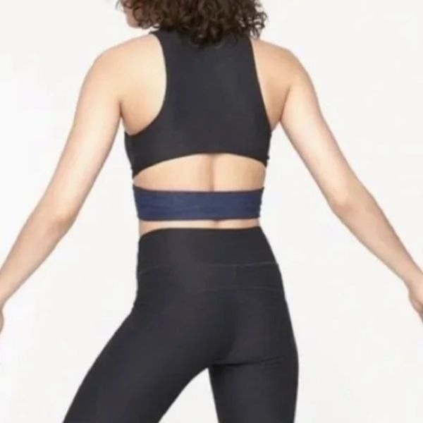 Outdoor Voices Womens Slashback Cropped Tank Tri-tone Small