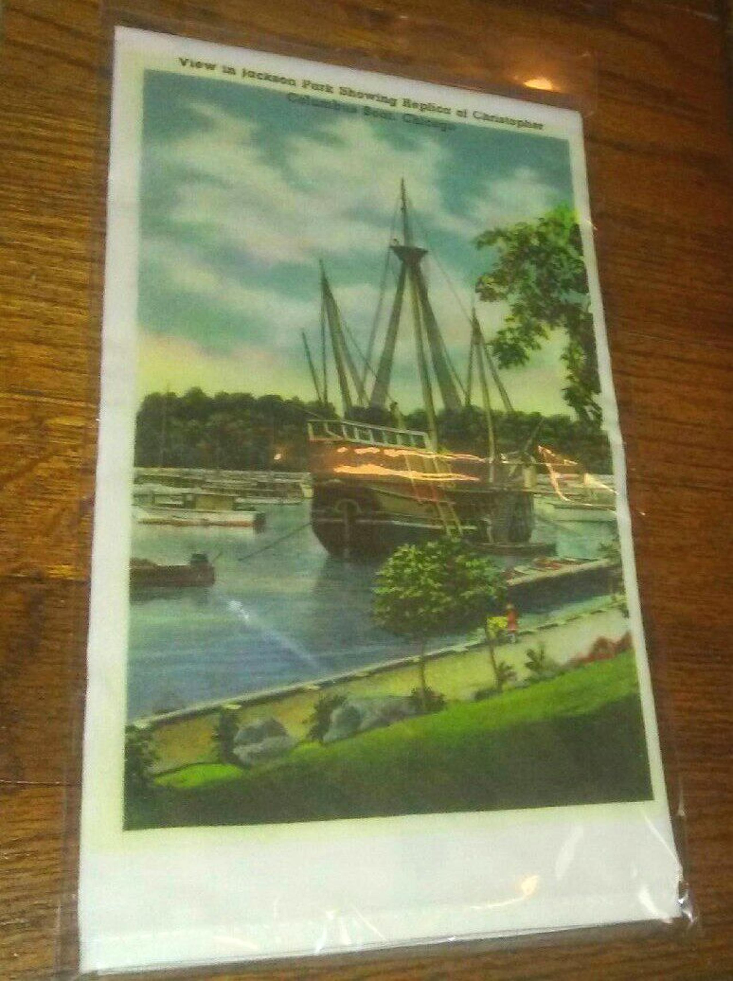 Tea towel Christopher Columbus Chicago