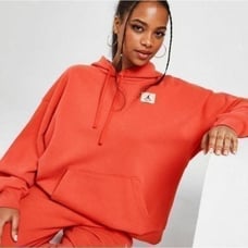 Nike Air Jordan Flight Women's Cotton Fleece Hoodie Lobster Red Size 1X NEW 90