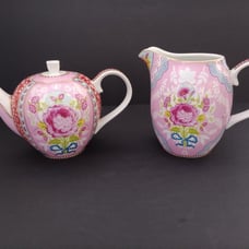 Pip Studio Pink Rose Teapot and Pitcher