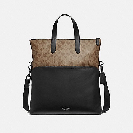 NWT COACH GRAHAM FOLDOVER TOTE IN SIGNATURE CANVAS (COACH F72528)