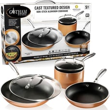 Steel Copper Cast 5 Piece Cookware, Pots and Pan Set with Triple-GF51