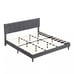 Queen Size Upholstered Platform Bed Frame with Upholstered Headboard