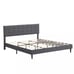 Queen Size Upholstered Platform Bed Frame with Upholstered Headboard