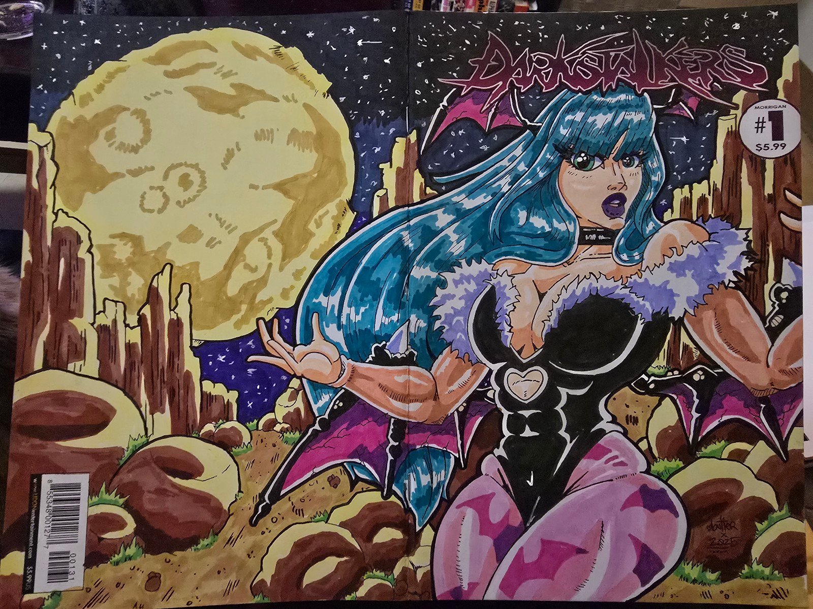 Darkstalkers: Morrigan #1 sketch cover by Butter Face Creations
