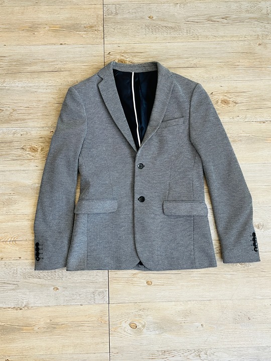 Zara Man 2-button Spring/Summer/Fall Blazer in light grey