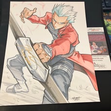 Autographed Fate Grand Order Archer Original Art- Kaiji Tang Autograph