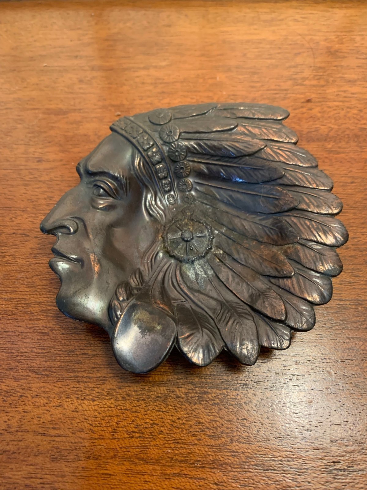 Vintage 1950-60’s Copper Indian Ashtray “Made in Japan”