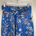 J. Crew Italian Linen Wide Leg Crop Pants Tie Waist Ratti Tropical Toile 00