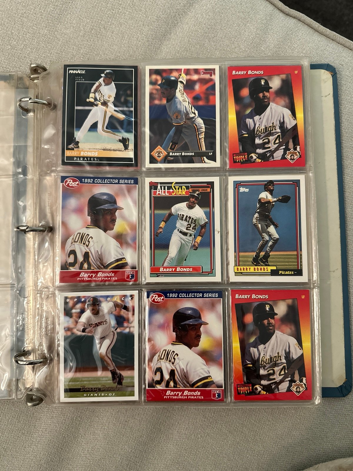 Barry Bonds baseball cards