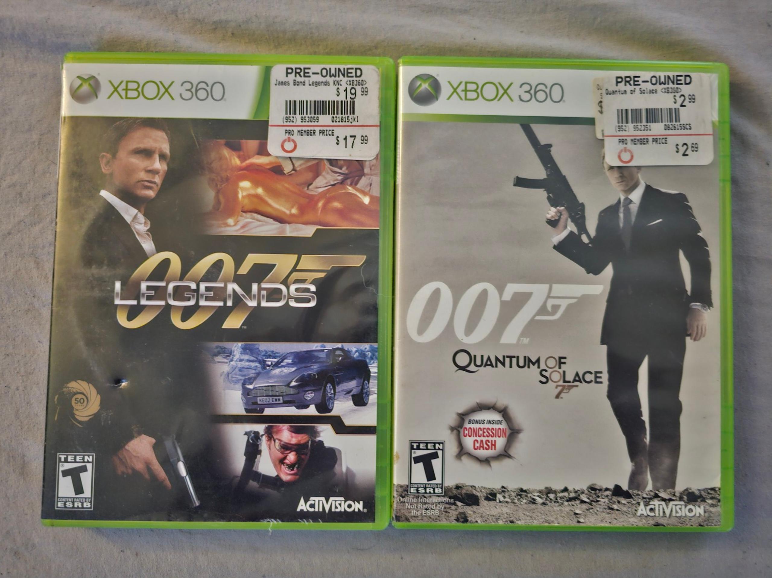 007 Legends and 007 Quantum of Solace on Xbox 360