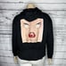 Badgley Mischka NWT Sz XL Black - Graphic Zip Up French Terry Sweatshirt Hoodie