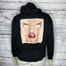 Badgley Mischka NWT Sz XL Black - Graphic Zip Up French Terry Sweatshirt Hoodie