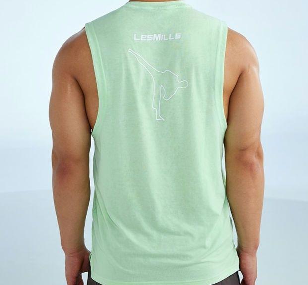 BC100 TANK LES MILLS ADIDAS 緑S BC100 TANK LES MILLS ADIDAS Green L
