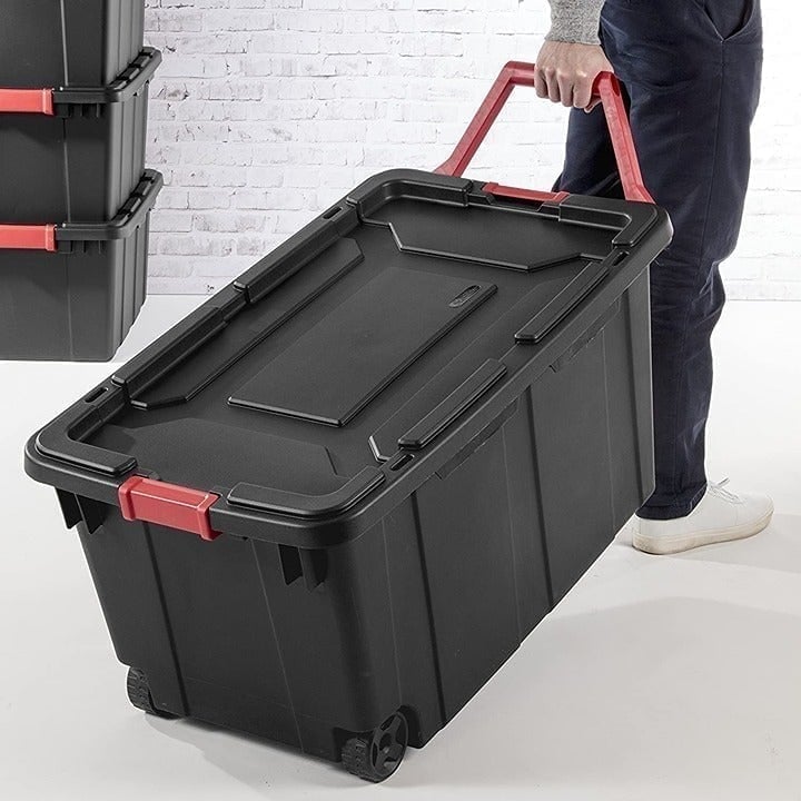 NEW Set of 2, 40-Gallon/151-Liter Wheeled Industrial (Free Shipping)