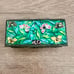 ANTIQUE CHINESE POSTAGE STAMP BOX ENAMEL BRASS CLOISONNE FLOWERS