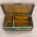 ANTIQUE CHINESE POSTAGE STAMP BOX ENAMEL BRASS CLOISONNE FLOWERS