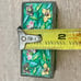ANTIQUE CHINESE POSTAGE STAMP BOX ENAMEL BRASS CLOISONNE FLOWERS
